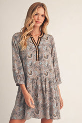 NEW button up boho floral loose fit dress / PREORDER SHIPS JULY 31