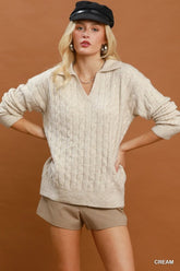 New Collared V-Neck Sweater