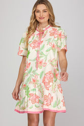 WOMEN PRINT MINI DRESS